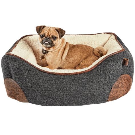 Grey Canvas Dog Bed .